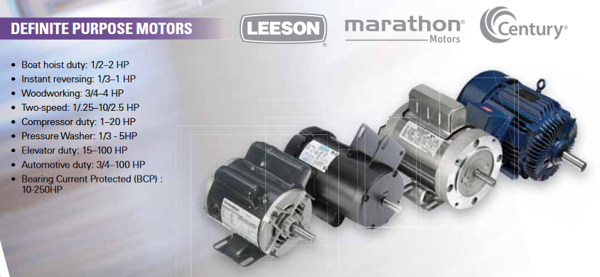 Leeson Marathon Century Definite Purpose Motors